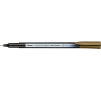 Pentel Pointliner Colour S40 - Rotuladores de punta fina (tinta tintada, 0,4 mm, 12 unidades), color marrón
