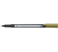 Pentel Pointliner Colour S40 - Rotuladores de punta fina (tinta tintada, 0,4 mm, 12 unidades), color marrón dorado