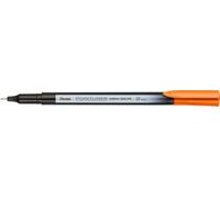 Pentel Pointliner Colour S40 - Rotuladores de punta fina (tinta tintada, 0,4 mm, 12 unidades), color naranja