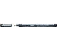 Pentel Pointliner S20P-10A - Rotulador de punta fina (1,0 mm), color negro, 1 unidad