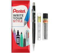 Pentel Portaminas P205 con minas HB de 0,5 mm + juego de recambio de borrador
