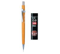 Pentel Portaminas P209 de 0,9 mm, barril amarillo + minas de recambio Ain Stein de 0,9 mm 2B