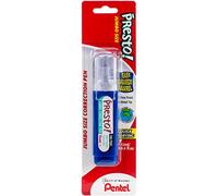 Pentel Presto! Bolígrafo corrector jumbo, punta fina, punta de metal, blanco, 12 ml, 1 paquete (ZL31WBP-K6)
