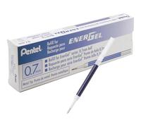 Pentel - Recambio Energel retráctil con punta de bola. Escritura en color azul - Pack de 12