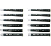 Pentel - Recambio para pincel Pocket Brush. Color negro. - Pack de 12