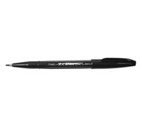 Pentel - Rotulador Pentel Touch con punta de pincel, Color negro (SES15C-A)
