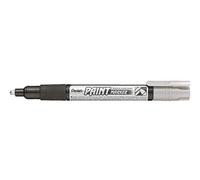Pentel Rotulador permanente MMP20-ZO de punta redonda de 2,0 mm, 1 unidad, color plata.
