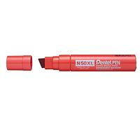 Pentel Rotulador permanente Pen N50XL-B, carcasa de aluminio, rojo.
