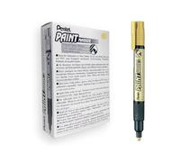 Pentel Rotuladores permanentes MMP20-XO – Punta redonda 2,0 mm – Paquete de 12 – Dorado