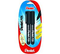 PENTEL - Rotuladores permanentes NNN50 (2 unidades), color negro