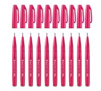Pentel SES15C-12 - Bolígrafo de punta de fibra tipo pincel, color borgoña 10