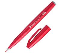 Pentel SES15C-12 - Bolígrafo de punta de fibra tipo pincel, color rojo 1