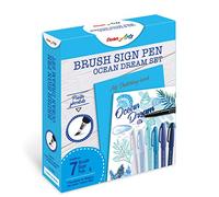 Pentel SES15C Brush Sign Pen Sketching Set Ocean Dream & cuaderno