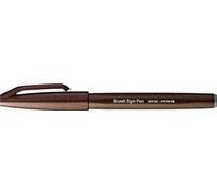 Pentel SES15C-E3X Brush Sign Pen - Rotulador de punta tipo pincel, color marrón oscuro, 1 unidad