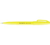 Pentel SES15C-FGX Brush Sign Pen - Rotulador de punta tipo pincel, color amarillo neón, 1 unidad
