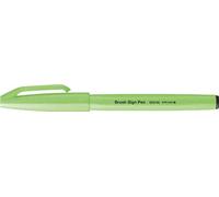Pentel SES15C-FKX Brush Sign Pen - Rotulador de punta tipo pincel, color verde neón