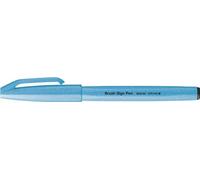 Pentel SES15C-FSX Brush Sign Pen - Rotulador de punta tipo pincel, color azul neón