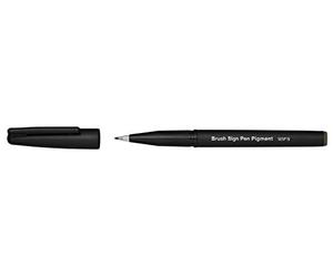 Pentel SESP15-SPX Brush Sign Pen Rotulador con tinta pigmentada, punta de fibra tipo pincel, sepia, 1 unidad