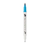 Pentel SESW30C-T114E Brush Sign Pen Twin - Rotulador con dos puntas flexibles, tinta a base de agua, color turquesa