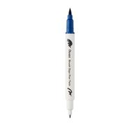 Pentel SESW30C-T117E Brush Sign Pen Twin - Rotulador con dos puntas flexibles, tinta a base de agua, color azul acero