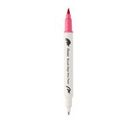 Pentel SESW30C-T119E Brush Sign Pen Twin - Rotulador con dos puntas flexibles, tinta a base de agua, color rojo carmesí, 1 unidad, color verde