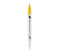 Pentel SESW30C-T122E Brush Sign Pen Twin - Rotulador con dos puntas flexibles, tinta a base de agua, color amarillo