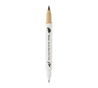 Pentel SESW30C-T124E Brush Sign Pen Twin - Rotulador con doble punta flexible, tinta a base de agua, color beige, 1 unidad