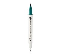 Pentel SESW30C-T125E Brush Sign Pen Twin - Rotulador con dos puntas flexibles, tinta a base de agua, color verde oscuro
