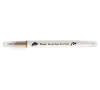 Pentel SESW30C-T127E Brush Sign Pen Twin - Rotulador con dos puntas flexibles, tinta a base de agua, 1 unidad