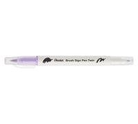 Pentel SESW30C-T131E - Bolígrafo de punta de fibra doble con dos puntas de escritura flexibles, tinta a base de agua, heliotropo, paquete de 1