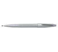 Pentel Sign Pen - Bolígrafo con punta de fibra (1,0 mm, tinta gris, paquete de 12 unidades)
