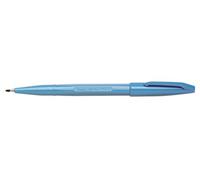 Pentel Sign Pen S520 - Bolígrafo con punta de fibra, color azul celeste Lote de 12
