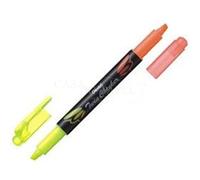 'Pentel slw8 de GF Marcadores"Twin Checker, 2 puntas, Amarillo/Naranja