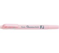 Pentel Subrayador SLW11P-PE Illumina Flex en tonos pastel con doble punta para resaltar, subrayar, marcar y acentuar, forma delgada, color rosa, 1 unidad.