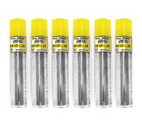 Pentel Super Polymer - Minas de repuesto de repuesto para lápices automáticos y mecánicos (paquete de 6, 0,9 mm 2B)