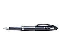Pentel Tradio TRF94A-C - Pluma estilográfica (carcasa de la pluma en iridio, brillante), color blanco y negro