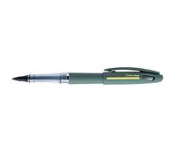 Pentel Tradio TRJ99A-A - Rotulador estilográfico de gama Sport Chic, cuerpo negro mate, tinta negra recargable, color verde caqui
