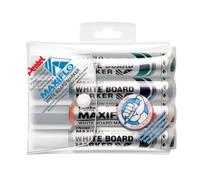 Pentel Maxiflo Set Marcador Punta Cónica Gruesa Surtido, Pack 4