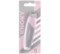 Pentel XZTT805N-WY Knoky - Cinta correctora con mecanismo de presión, forma ergonómica, rellenable, longitud 6 m, ancho 5 mm, color gris, 1 unidad en blíster