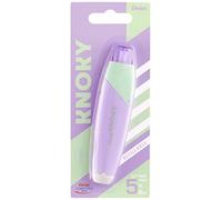 Pentel XZTT805V-WY Knoky - Cinta correctora con mecanismo de presión, forma ergonómica, rellenable, longitud 6 m, ancho 5 mm, color de la carcasa: violeta, 1 unidad en blíster