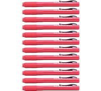 Pentel ZE22B, agarre de goma de borrar Clic, borrador retráctil, barril rojo, caja de 12