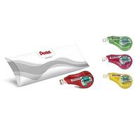Pentel ZTN25 - Cinta blanca mini de 5,0 mm x 6 metros, juego de 4 unidades, colores surtidos