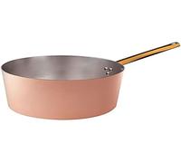 Pentole Agnelli ALCU10518 Cacerola alta con mango, Cobre liso estañado, 18 cm
