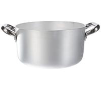 Pentole Agnelli ALMA10420 Cacerola Alta con 2 Asas de Acero, Aluminio Profesional de 3 mm, diámetro 20 cm