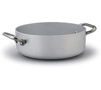Pentole Agnelli ALMA104PI20 Cacerola Alta con 2 Asas de Acero, Fondo de inducción, Aluminio Profesional de 3 mm, 20 cm