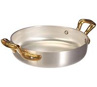 Pentole Agnelli ALMA11014 Plato pequeño con 2 Asas de latón, Aluminio Profesional 3 mm, 14 cm