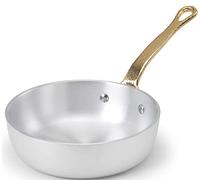 Pentole Agnelli ALMA11112 Sartén pequeña con Mango de latón, Aluminio Profesional 3 mm, 12 cm