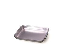 Pentole Agnelli alma151b45 línea Aluminio 3 mm - Fuente Rectangular con Esquinas Redondeadas, Asas móviles Acero Inoxidable, 45 cm