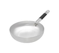 Pentole Agnelli ALMC111BPIC24 Línea de inducción de Aluminio Avellanado Alto, Fondo de inducción con 1 manija fría, 24 cm