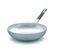 Pentole Agnelli ALMC111BPIC36 Ollas Línea de inducción de Aluminio Bandeja avellanada Alta, Fondo de inducción con 1 manija fría, 36 cm